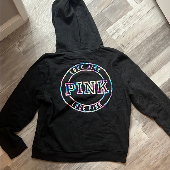 Victorias Secret Pink Grey Hoodie and Shorts Set - Picture 5 of 6